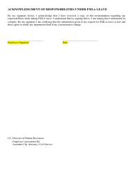 Fmla Leave Request Form - City of Corpus Christi, Texas, Page 4