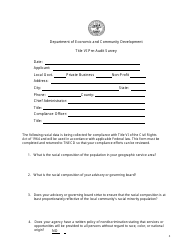Title VI Pre-audit Survey - Tennessee