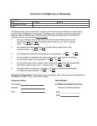 Document preview: Fasttrack Civil Rights Survey/Monitoring - Tennessee