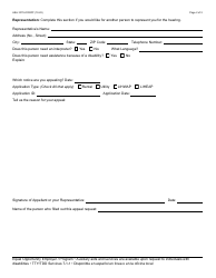 Form ASA-1011A Appeal Request - Erap, Lihwap &amp; Liheap - Arizona, Page 2