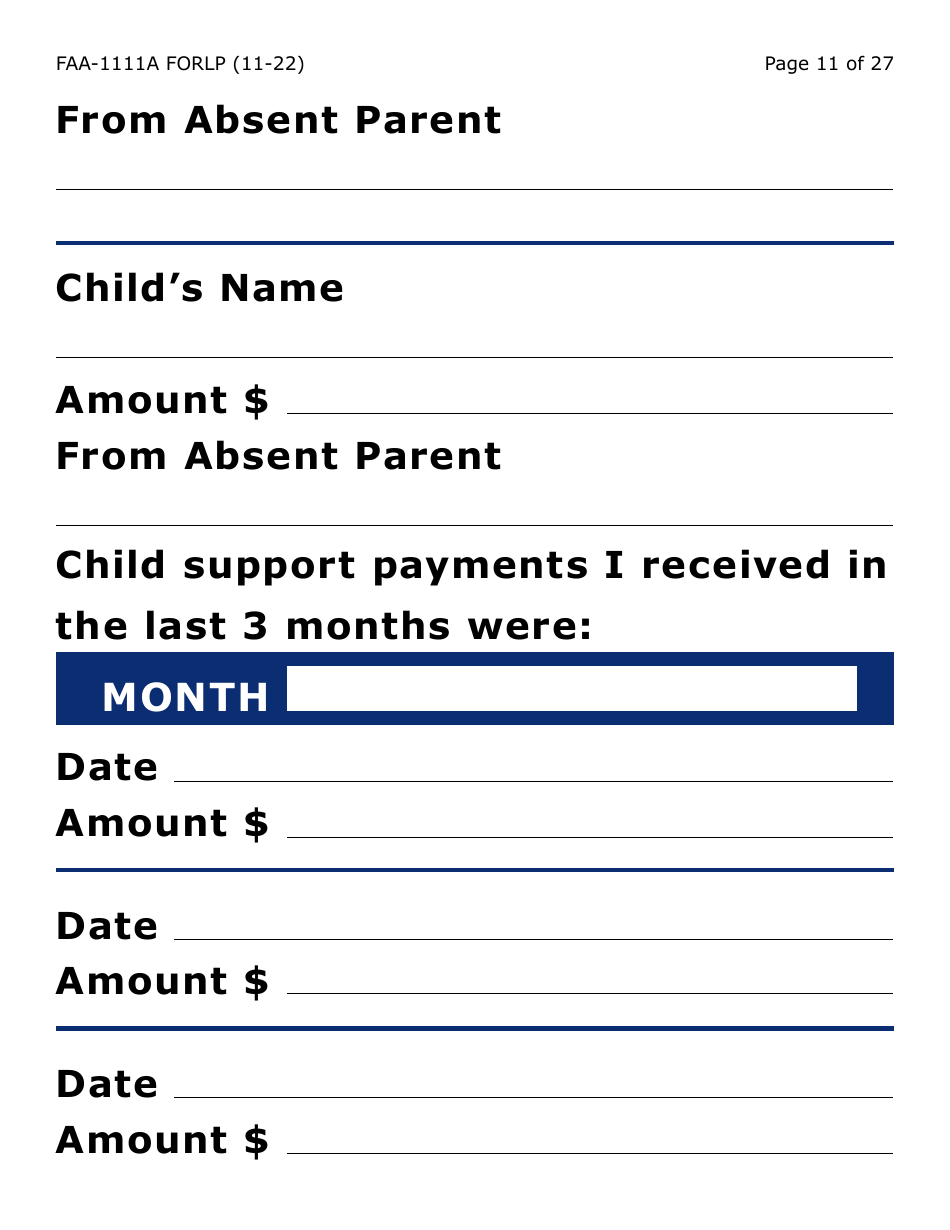 Form FAA-1111A-LP Participant Statement Verification Worksheet (Large Print) - Arizona, Page 11