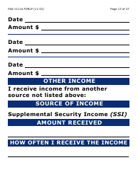 Form FAA-1111A-LP Participant Statement Verification Worksheet (Large Print) - Arizona, Page 13