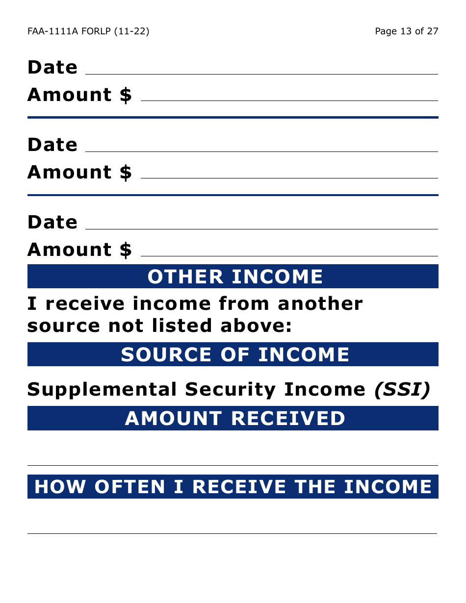 Form FAA-1111A-LP Participant Statement Verification Worksheet (Large Print) - Arizona, Page 13