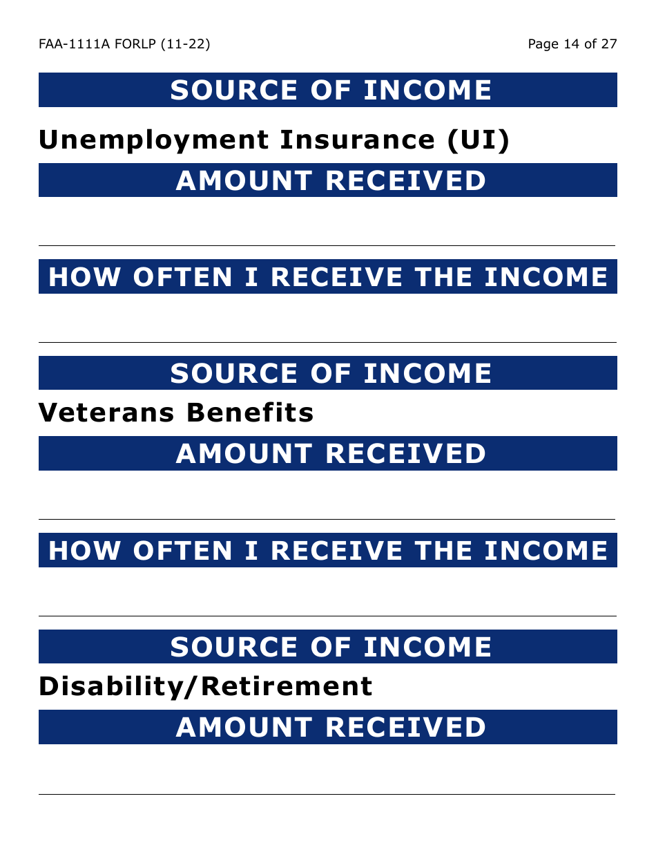 Form FAA-1111A-LP Participant Statement Verification Worksheet (Large Print) - Arizona, Page 14
