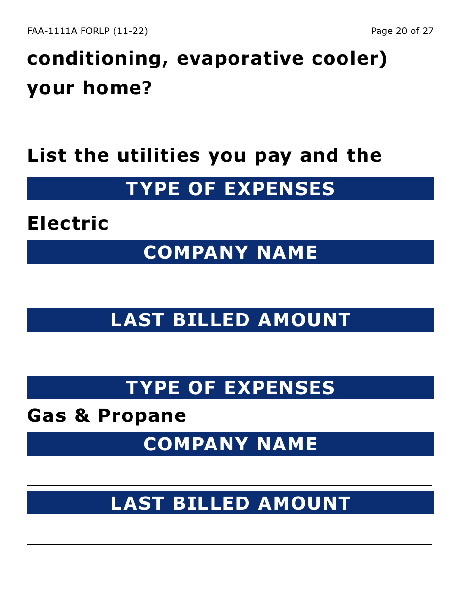 Form FAA-1111A-LP Participant Statement Verification Worksheet (Large Print) - Arizona, Page 20