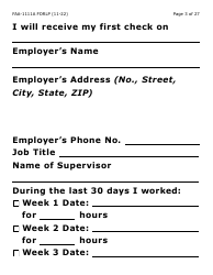 Form FAA-1111A-LP Participant Statement Verification Worksheet (Large Print) - Arizona, Page 3