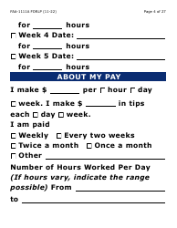 Form FAA-1111A-LP Participant Statement Verification Worksheet (Large Print) - Arizona, Page 4