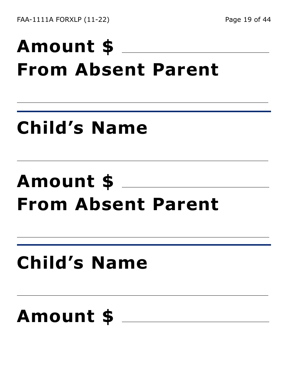 Form FAA-1111A-XLP Participant Statement Verification Worksheet (Extra Large Print) - Arizona, Page 19