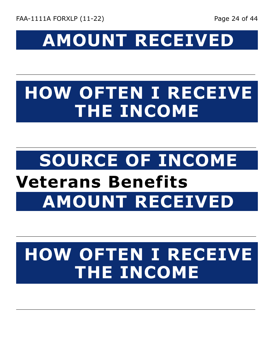 Form FAA-1111A-XLP Participant Statement Verification Worksheet (Extra Large Print) - Arizona, Page 24