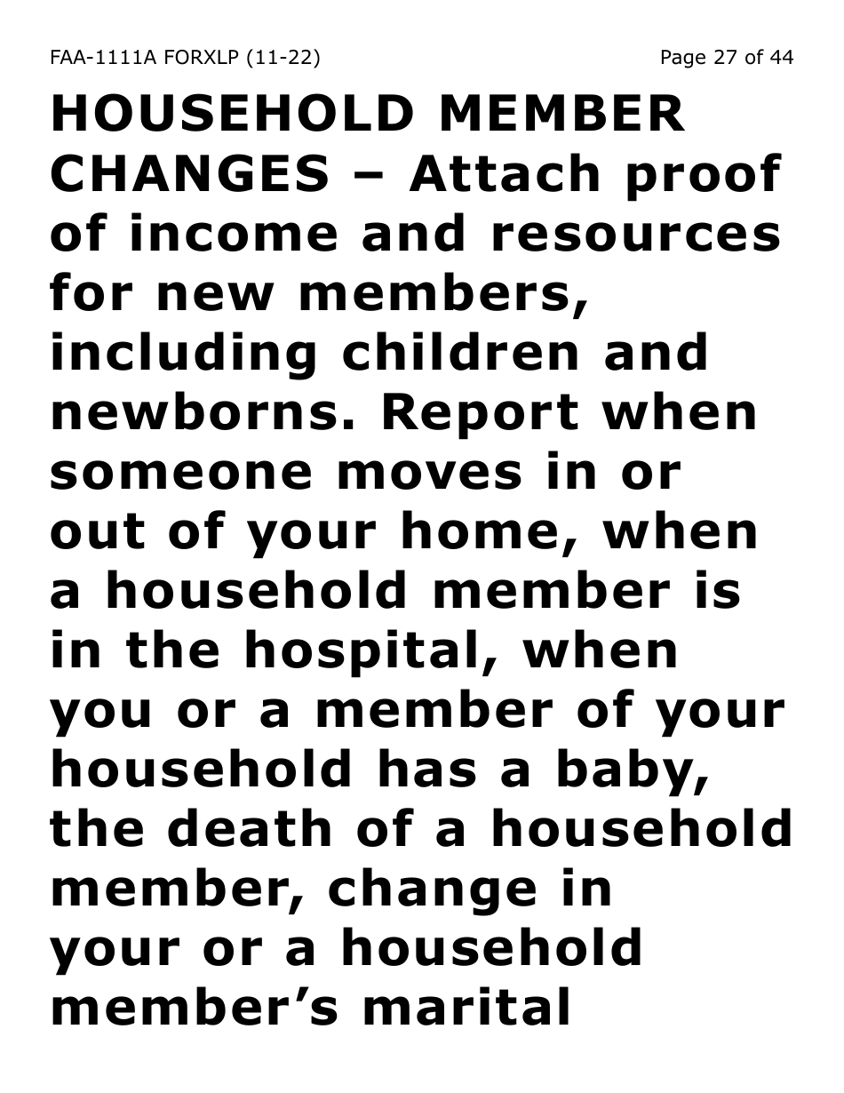 Form FAA-1111A-XLP Participant Statement Verification Worksheet (Extra Large Print) - Arizona, Page 27