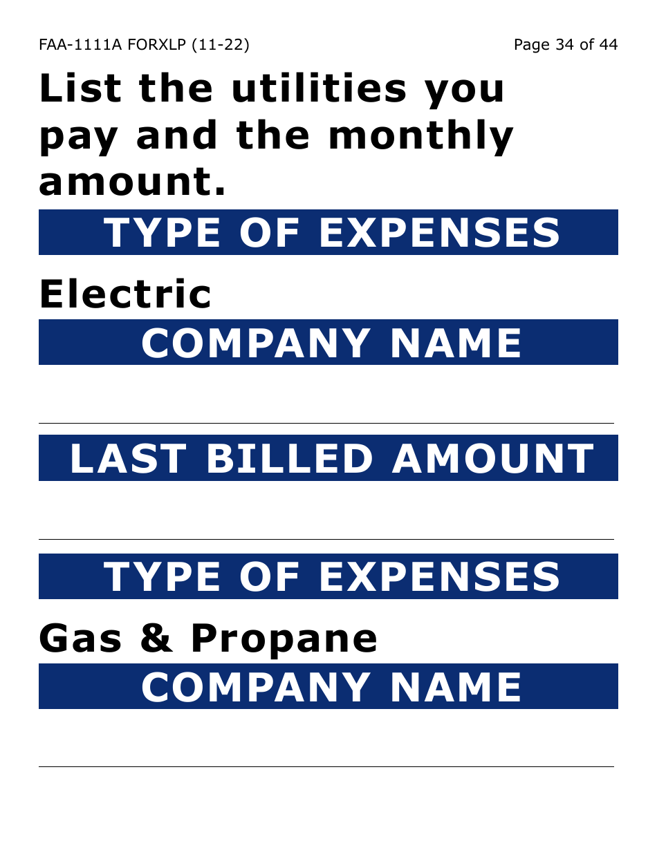 Form FAA-1111A-XLP Participant Statement Verification Worksheet (Extra Large Print) - Arizona, Page 34