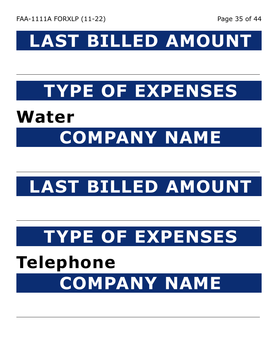 Form FAA-1111A-XLP Participant Statement Verification Worksheet (Extra Large Print) - Arizona, Page 35