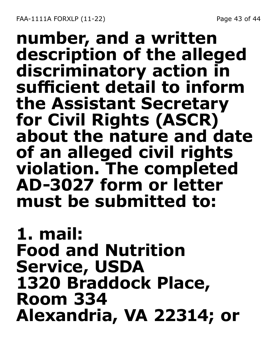 Form FAA-1111A-XLP Participant Statement Verification Worksheet (Extra Large Print) - Arizona, Page 43