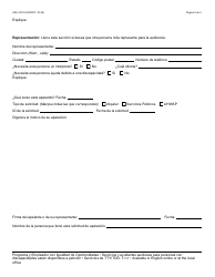 Formulario ASA-1011A-S Solicitud De Apelacion - Erap, Lihwap &amp; Liheap - Arizona (Spanish), Page 2