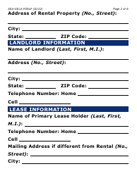 Form ASA-1011A-LP Appeal Request - Erap, Lihwap &amp; Liheap (Large Print) - Arizona, Page 2