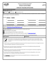 Form TC95-1 Kentucky Trucking Application - Kentucky, Page 2