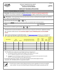 Form TC95-1 Kentucky Trucking Application - Kentucky, Page 3