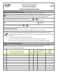 Form TC95-1 Kentucky Trucking Application - Kentucky, Page 5