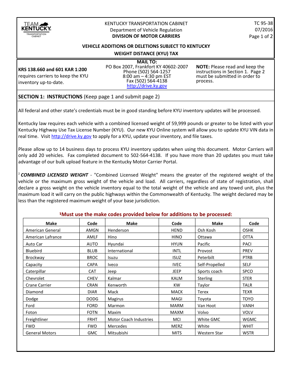 Form TC9538 Download Printable PDF or Fill Online Vehicle Additions or