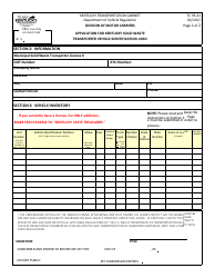 Form TC95-41 Application for Kentucky Solid Waste Transporter Vehicle Identification Card - Kentucky, Page 2
