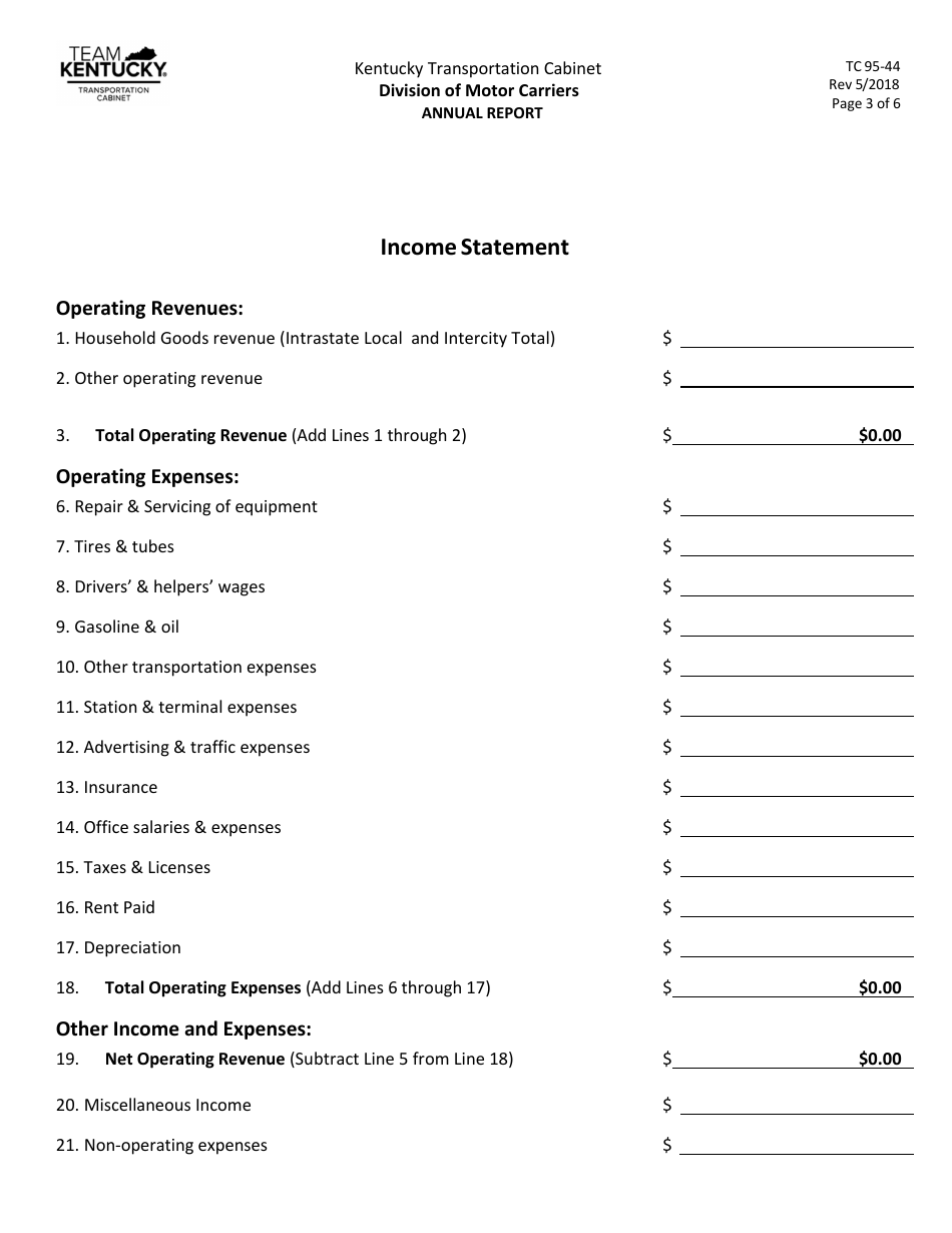 Form TC95-44 - Fill Out, Sign Online and Download Printable PDF ...