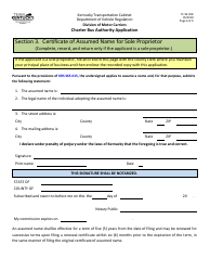 Form TC95-308 Charter Bus Authority Application - Kentucky, Page 6