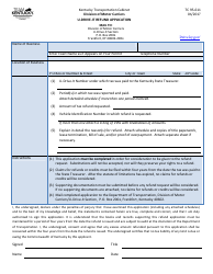 Document preview: Form TC95-611 U-Drive-It Refund Application - Kentucky
