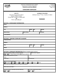 Form TC95-622 Consumer Complaint - Kentucky