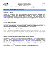 Form TC95-627 Transportation Network Company Authority Application - Kentucky, Page 4