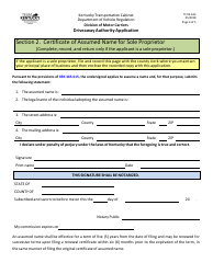 Form TC95-634 Driveaway Authority Application - Kentucky, Page 4