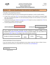 Form TC95-629 Household Goods Authority Application - Kentucky, Page 21