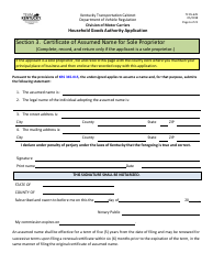 Form TC95-629 Household Goods Authority Application - Kentucky, Page 6