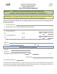 Form TC95-635 Utility Trailer Authority Application - Kentucky, Page 4