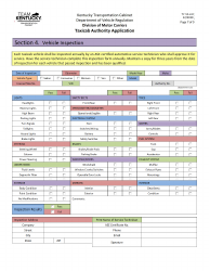 Form TC95-632 Taxicab Authority Application - Kentucky, Page 7