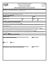 Document preview: Form TC95-639 Application for Rental Car Allocation - Kentucky