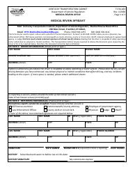 Document preview: Form TC94-182 Medical Review Affidavit - Kentucky