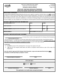 Form TC94-190 Employer Work Exemption Application - Kentucky Ignition Interlock Program - Kentucky, Page 2