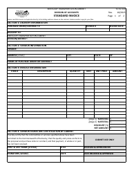 Form TC31-519 Standard Invoice - Kentucky