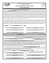 Form TC99-08 Self-insured Bond - Kentucky, Page 2