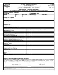 Document preview: Form TC99-28 Categorical Exclusion Checklist - Kentucky