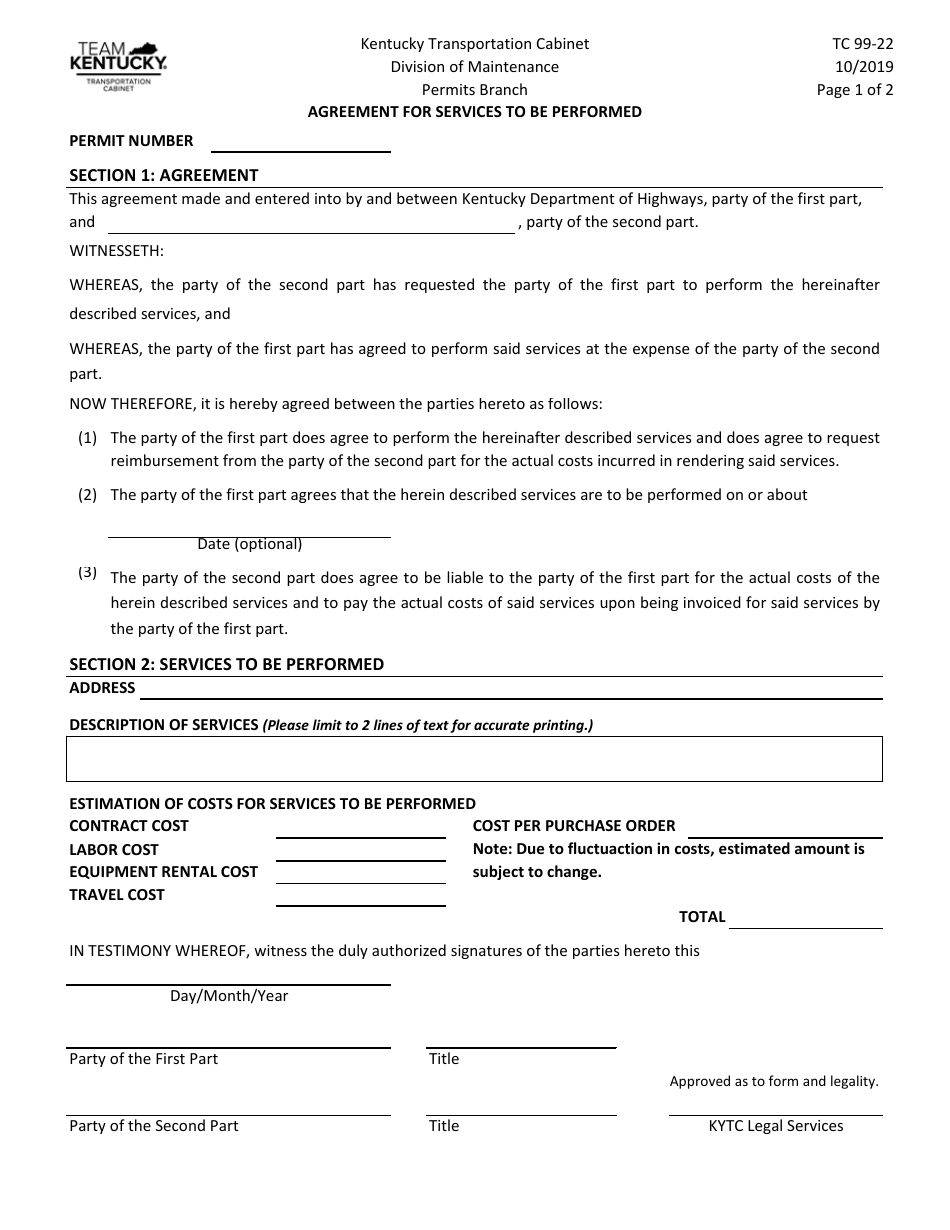 Form TC99-22 - Fill Out, Sign Online and Download Printable PDF ...