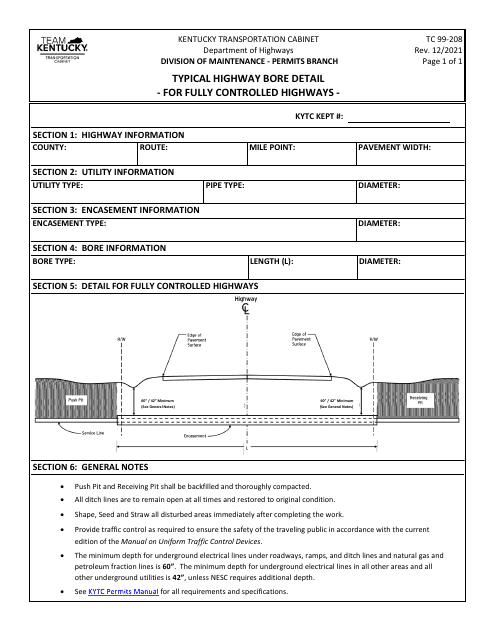 Form TC99-208  Printable Pdf