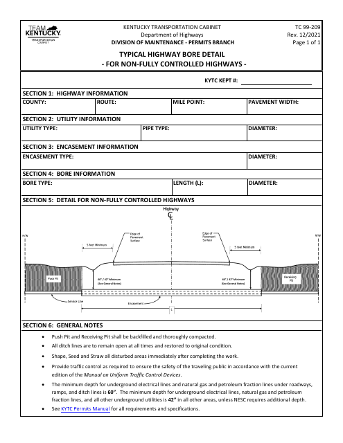 Form TC99-209  Printable Pdf