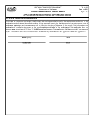 Form TC99-222 Application for Electronic Advertising Device - Kentucky, Page 2