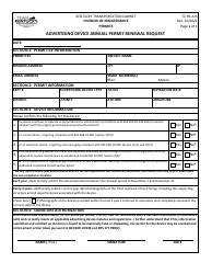 Document preview: Form TC99-223 Advertising Device Annual Permit Renewal Request - Kentucky