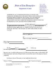 Restricted Employee Leasing Application - New Hampshire, Page 5