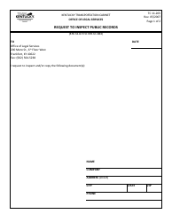 Form TC11-205 Request to Inspect Public Records - Kentucky