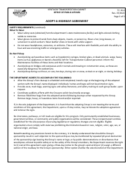 Form TC16-4 Adopt-A-highway Agreement - Kentucky, Page 2