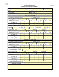 Document preview: Form TC61-517 Storm Sewer System Summary - Kentucky