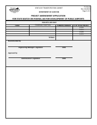 Form TC56-63 Project Amendment Application for State Match on Federal Aid for Development of Public Airports - Kentucky, Page 2